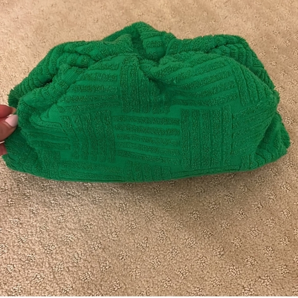 FASHION BAG GREEN TERRYCLOTH - Picture 1 of 5